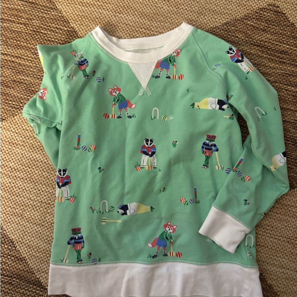 The Beaufort Bonnet Company Mint and White Sweatshirt